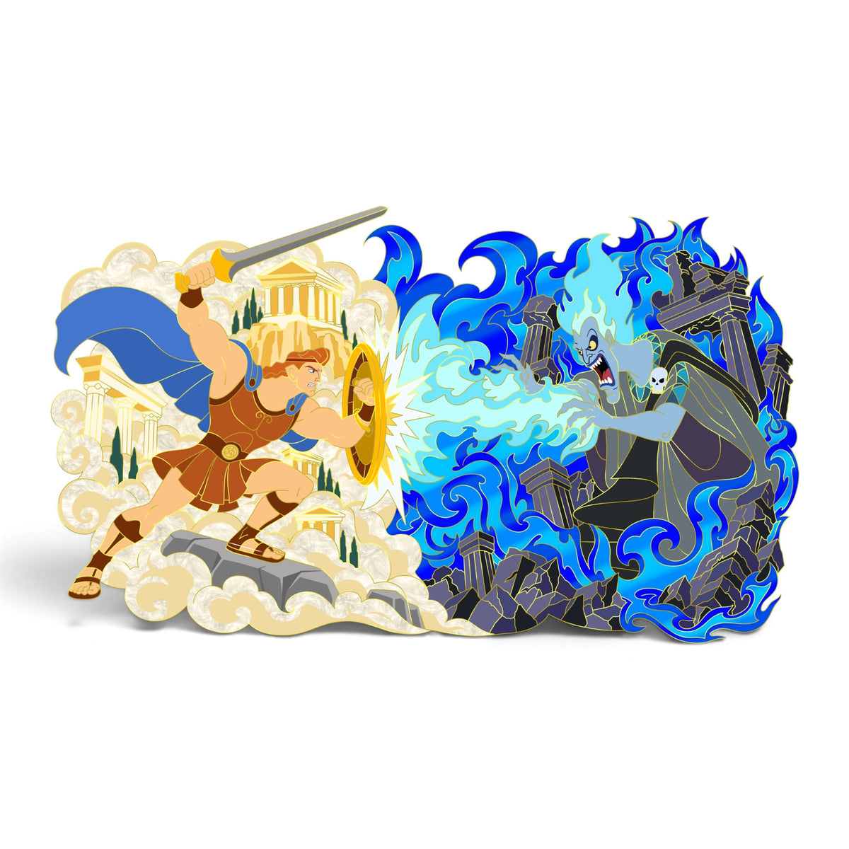 Legends Collide - LE 75 Hercules Vs. Hades Fantasy Pin