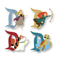 Signature D Wave 3 Complete Set - Aurora Briar Rose, Merida, Mochi, and Squirt enamel pins